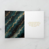 Teal Gold 21. Geburtstag Dankeskarte (Innenseite)