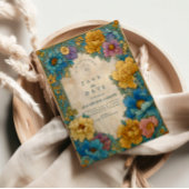 Teal Gold Botanical Wedding Save The Date