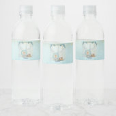 Teal & Gold Easter Bottle Labels Wasserflaschenetikett (Flaschen)