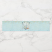 Teal & Gold Easter Bottle Labels Wasserflaschenetikett (Einzelnes Label)