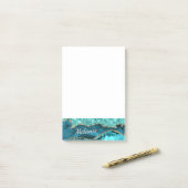 Teal Gold Glänzende Post-it® Notiz Geschenk Benutz (Auf Schreibtisch)