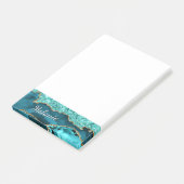 Teal Gold Glänzende Post-it® Notiz Geschenk Benutz (angewinkelt)