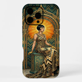 Teal & Gold iPhone 16 Pro Max Case | Elegant Egypt Hülle