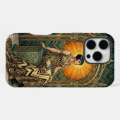 Teal & Gold iPhone 16 Pro Max Case | Elegant Egypt Hülle (Rückseite (Horizontal))