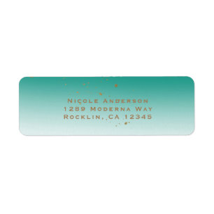 Teal & Gold Moderne Glamour Brautdusche Elegant