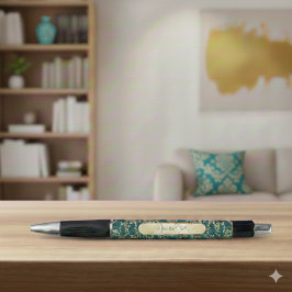 Teal Gold Prayer Journal Accessory with Name Kugelschreiber