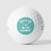Teal Golfer Funny Whimsical Tournament Favor Golfball (Vorderseite)
