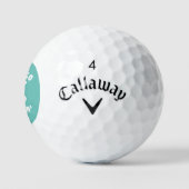Teal Golfer Funny Whimsical Tournament Favor Golfball (Logo)