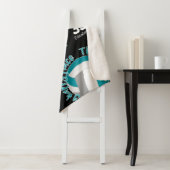 Teal Gray Volleyball Court Happy Place Typography Sherpadecke (Beispiel)