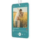 teal green 40th Anniversary Photo Music Player Autolufterfrischer (Links)