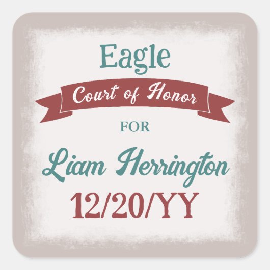 Teal Green, Burgundy Celebration Sticker (Vorderseite)