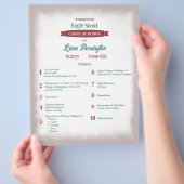 Teal Green, Burgundy Eagle Court of Honor Program Flyer (Hand)