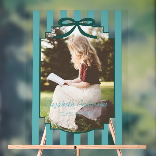 Teal Green Graduation Acrylschild (Neutral)