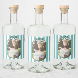 Teal Green Graduation Alkoholflaschenetikett