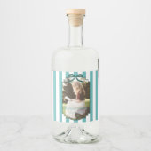Teal Green Graduation Alkoholflaschenetikett (Vorderseite)