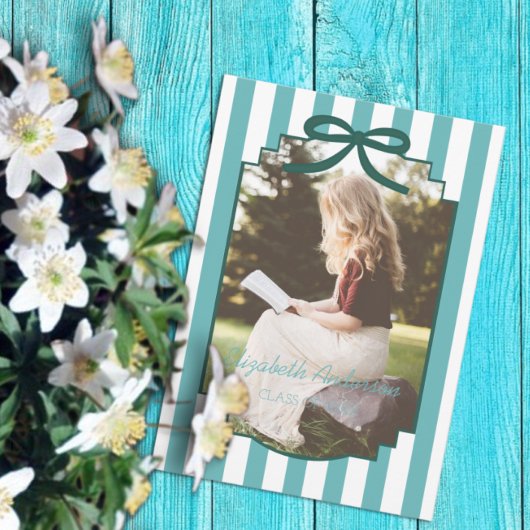 Teal Green Graduation Ankündigung