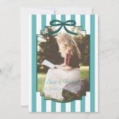 Teal Green Graduation Dankeskarte (Vorderseite)