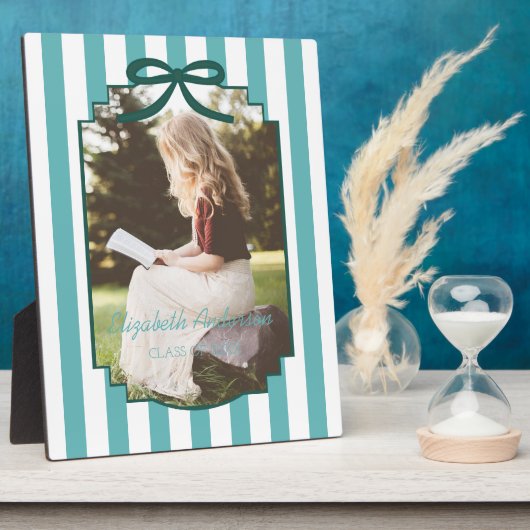 Teal Green Graduation Fotoplatte (Seite)