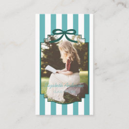 Teal Green Graduation Name Card Visitenkarte