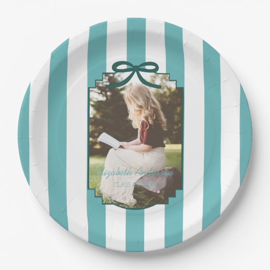 Teal Green Graduation Pappteller (Vorderseite)
