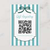 Teal Green Graduation Registry Begleitkarte (Vorderseite)