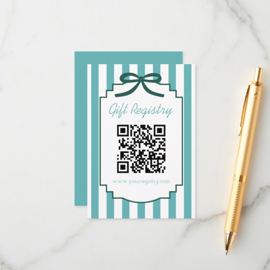 Teal Green Graduation Registry Begleitkarte (Vorderseite/Rückseite Beispiel)