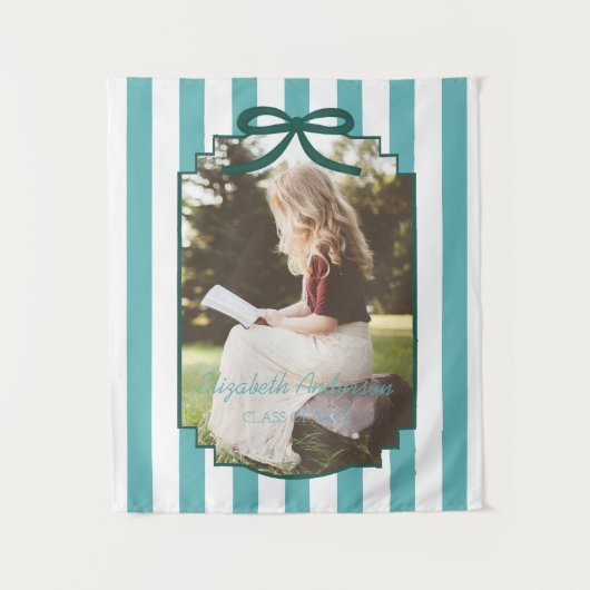 Teal Green Graduation Wandteppich (Vorderseite)