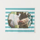 Teal Green Graduation Wandteppich (Vorderseite (Horizontal))