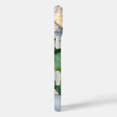 Teal Green Leaf Stained Glass Phone Case (Rückseite / Rechts)