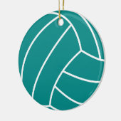 Teal Green Volleyball Keramikornament (Links)