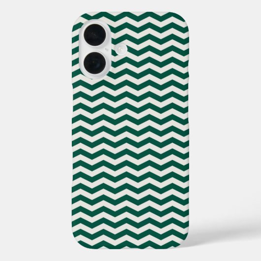 Teal Grün Chevron Zickzack-Streifenmuster Case-Mate iPhone Hülle (Rückseite)