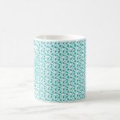 Teal Grün Paisley Blumenmuster Modern Boho Kaffeetasse (Mittel)