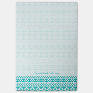 Teal-Grunge-Aztek-Stammesmuster Post-it Klebezettel