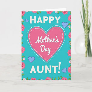 Teal Hearts Muttertag Grafikkarte Karte