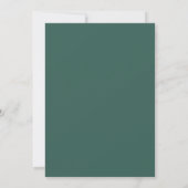 Teal Herbstblüte Blühen Hochzeit Einladung (Rückseite)