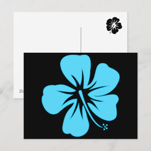 Teal Hibiscus Postkarte (Vorne/Hinten)