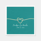 Teal-Hochzeit Serviette (Vorderseite)