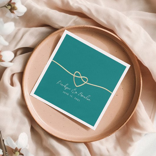 Teal-Hochzeit Serviette