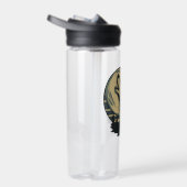 Teal Howling Wolf Moon Art Trinkflasche (Rechts)
