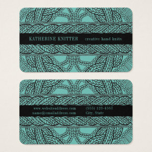 TEAL KABEL GESTRICKT 3,5x2 Visitenkarte