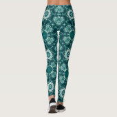 Teal Kaleidoscope Floral Leggings (Rückseite)