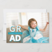 Teal Kids Photo Graduation Ankündigung (Vorderseite)