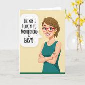 Teal Kleid Muttertagskarte Karte (Gelbe Blume)