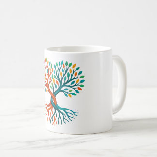 Teal Korallen-Harmonie-Baum-des-Lebens-Tasse | Nat Kaffeetasse