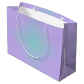 Teal Lavender Glow Große Geschenktüte (Rückseite Schrägansicht)