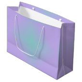 Teal Lavender Glow Große Geschenktüte (Vorderseite Schrägansicht)