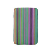 Teal Lavender Orange Purple Stripes Badematte (Vorderseite Vertikal)