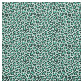 Teal Leopard Print Trendy Retro Fabric Stoff (Muster)