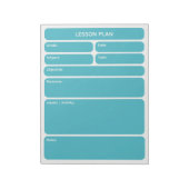Teal-Lernplanerpapier Notizblock (Rotiert)