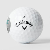 Teal-Libelle-Damaskus Golfball (Logo)